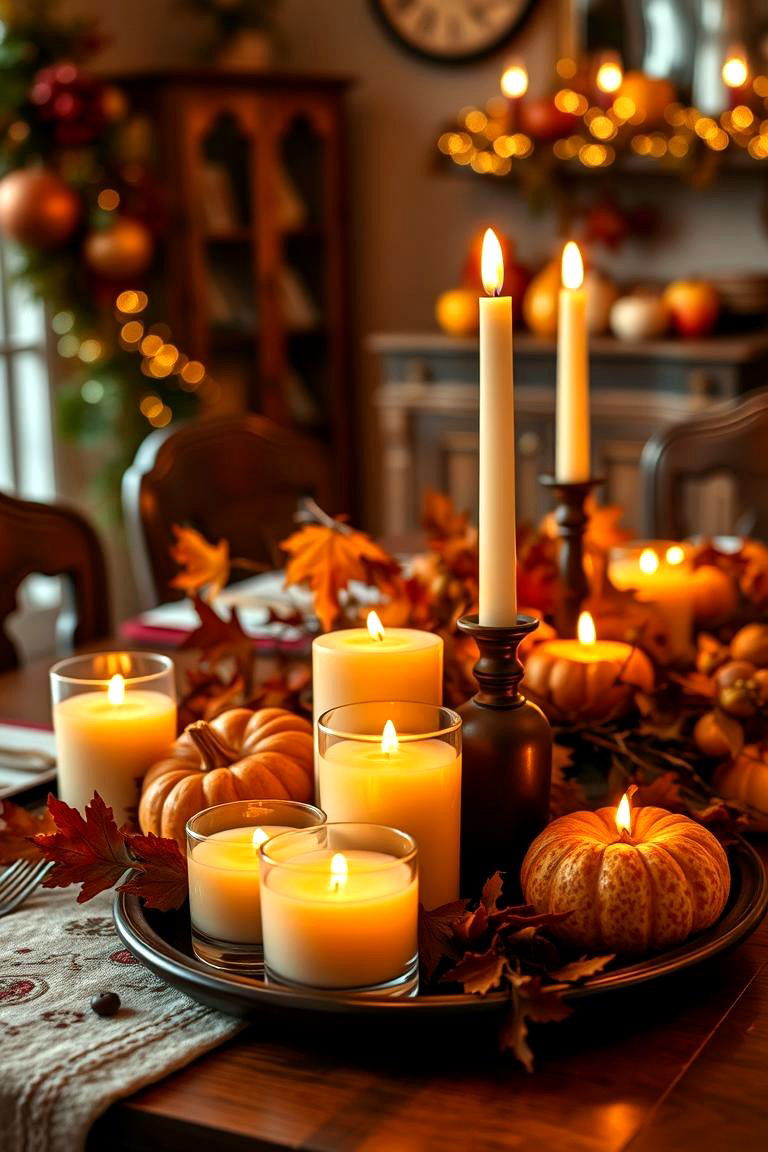 Fall Scented Candles - 25 Fall Table Decor Ideas