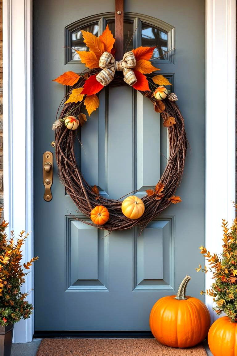 Fall Themed Wreaths - 25 Thanksgiving Decor Ideas