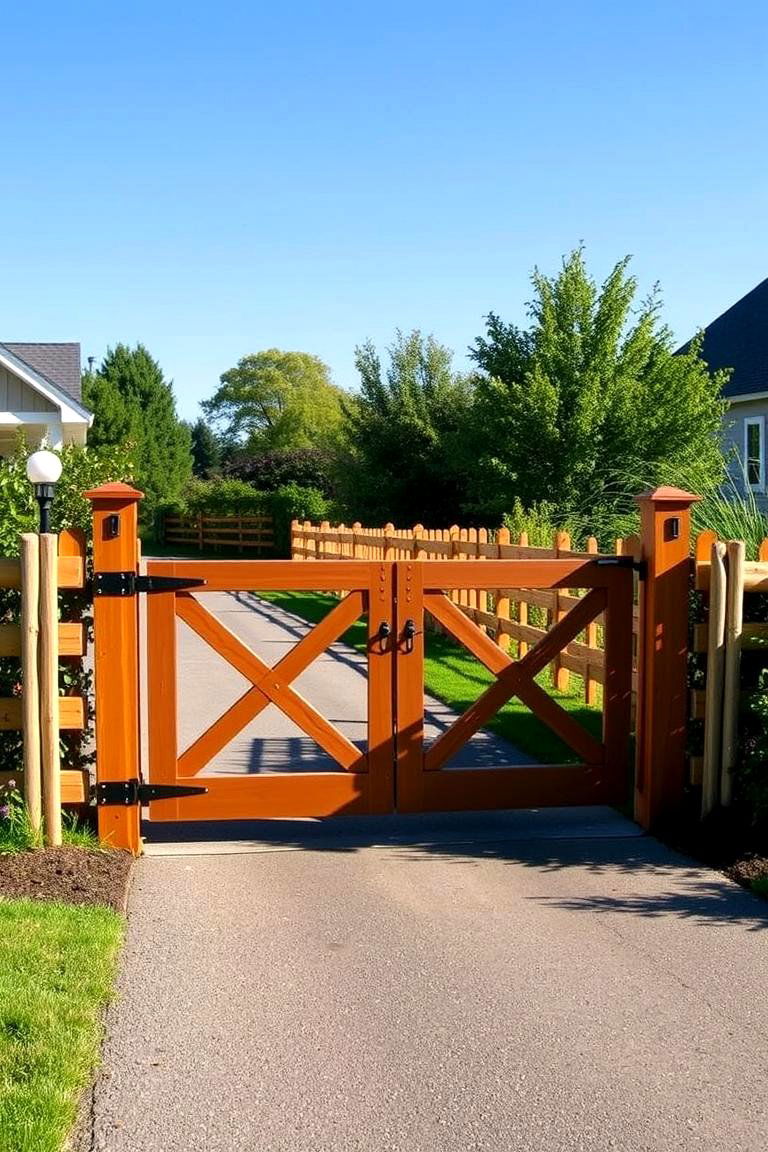 Farm Gate and Fence Combination - 25 Farm Fence Ideas