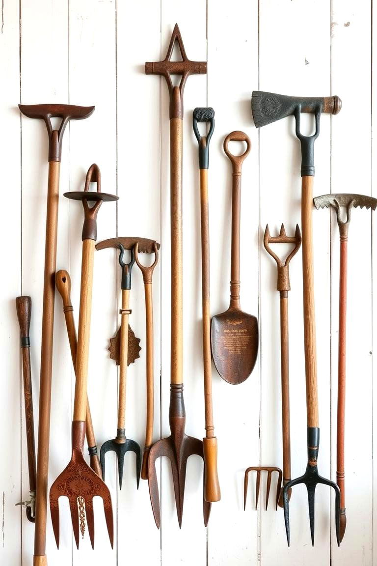 Farm Tools as Wall Decor - 25 Farmhouse Wall Decor Ideas