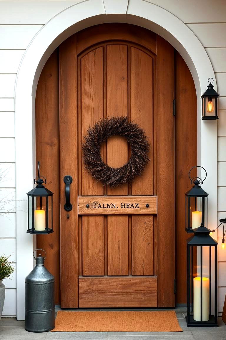 Farmhouse Style Accents - 25 Front Door Decor Ideas