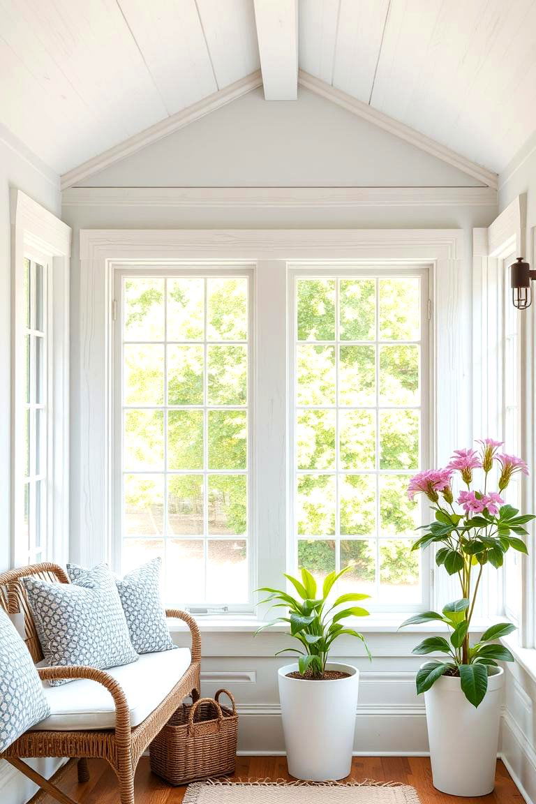 Farmhouse Window Trim with Whitewash Finish - 25 Farmhouse Interior Window Trim Ideas