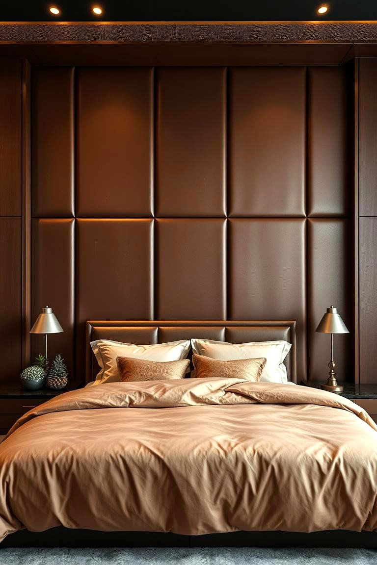 Faux Leather Wall - 25 Feature Wall Ideas