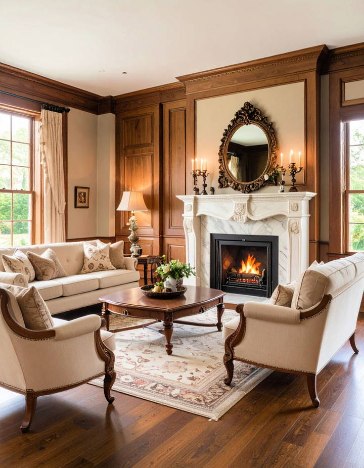 Feature a Fireplace as the Focal Point Victorian Living Room Ideas