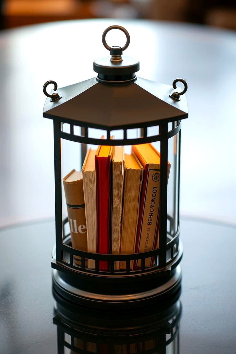 Featuring Small Books - 25 Lantern Centerpiece Ideas