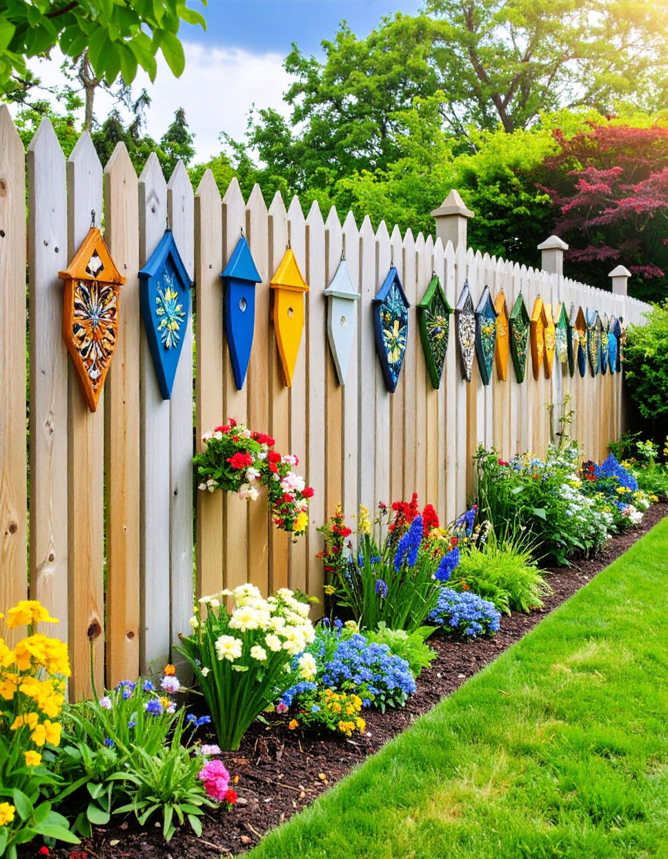 Fence With Hanging Fence Art