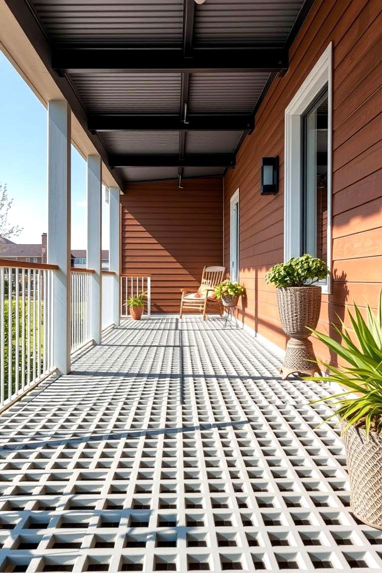 Fiberglass Grating for Modern Water Resistant Decks - 25 Porch Flooring Options