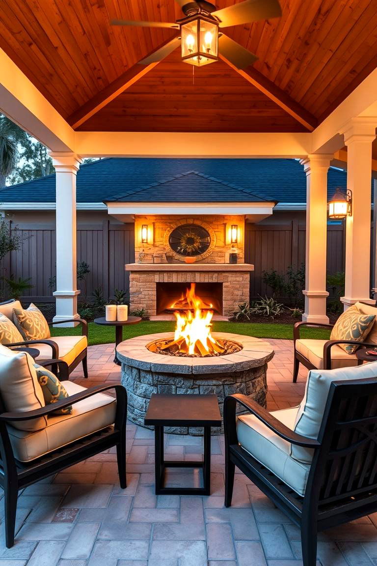 Fire Pit Gathering Space - 25 Florida Backyard Ideas