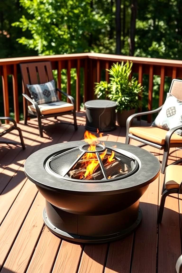 Fire Pit on a Deck - 25 Fire Pit Ideas