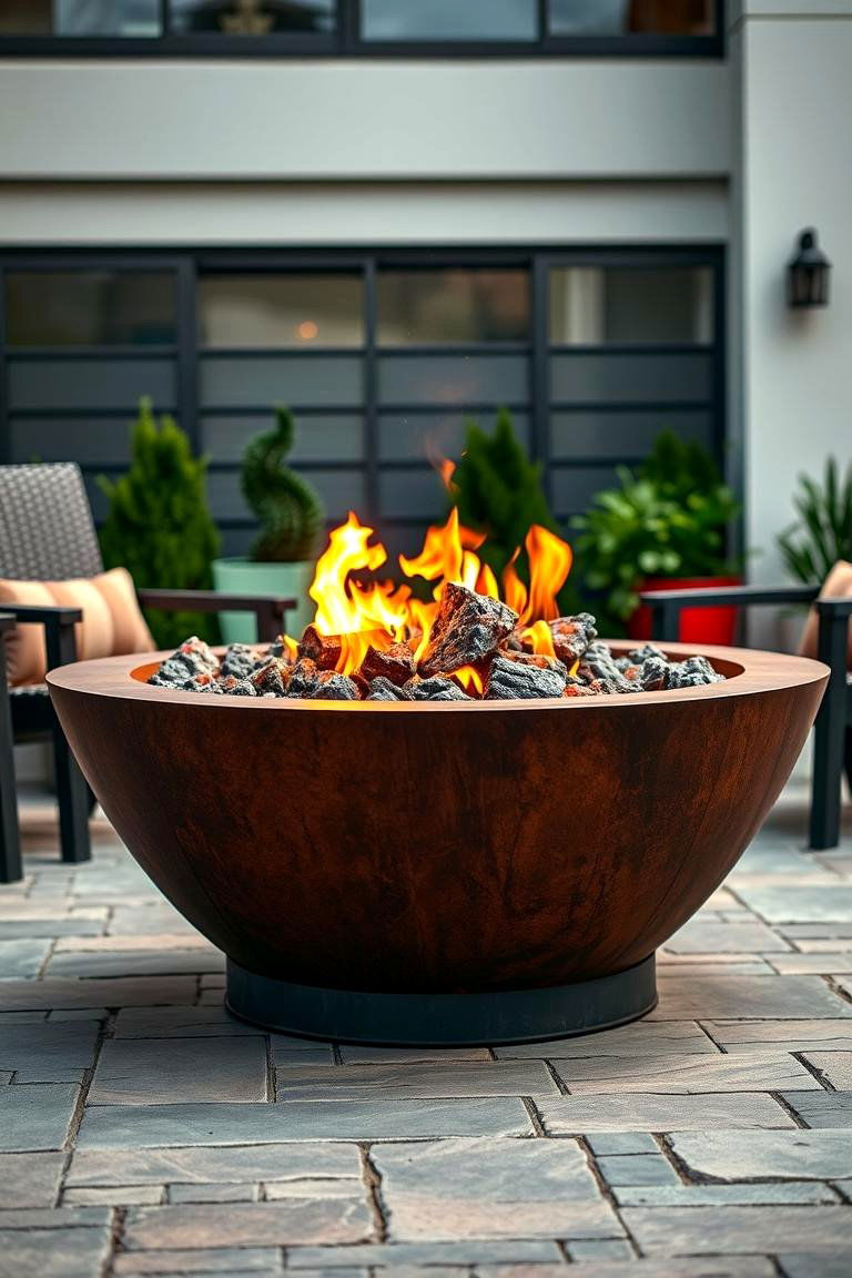 Fire Pit with Lava Rocks - 25 Fire Pit Ideas