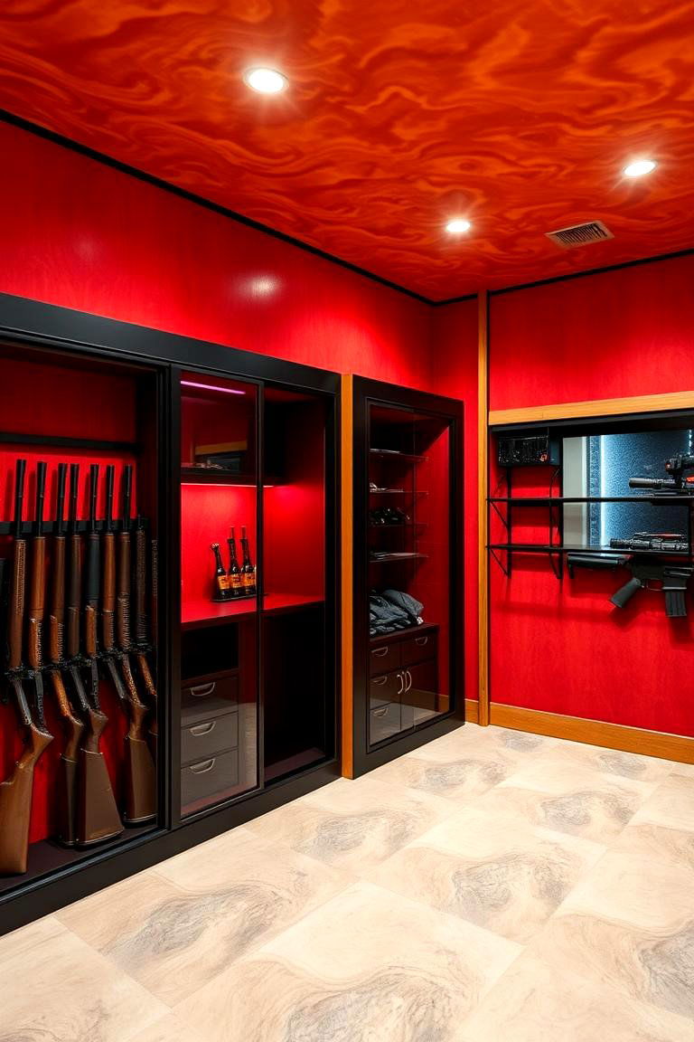 Fire Resistant Interior Linings - 25 Man Cave Gun Room Ideas