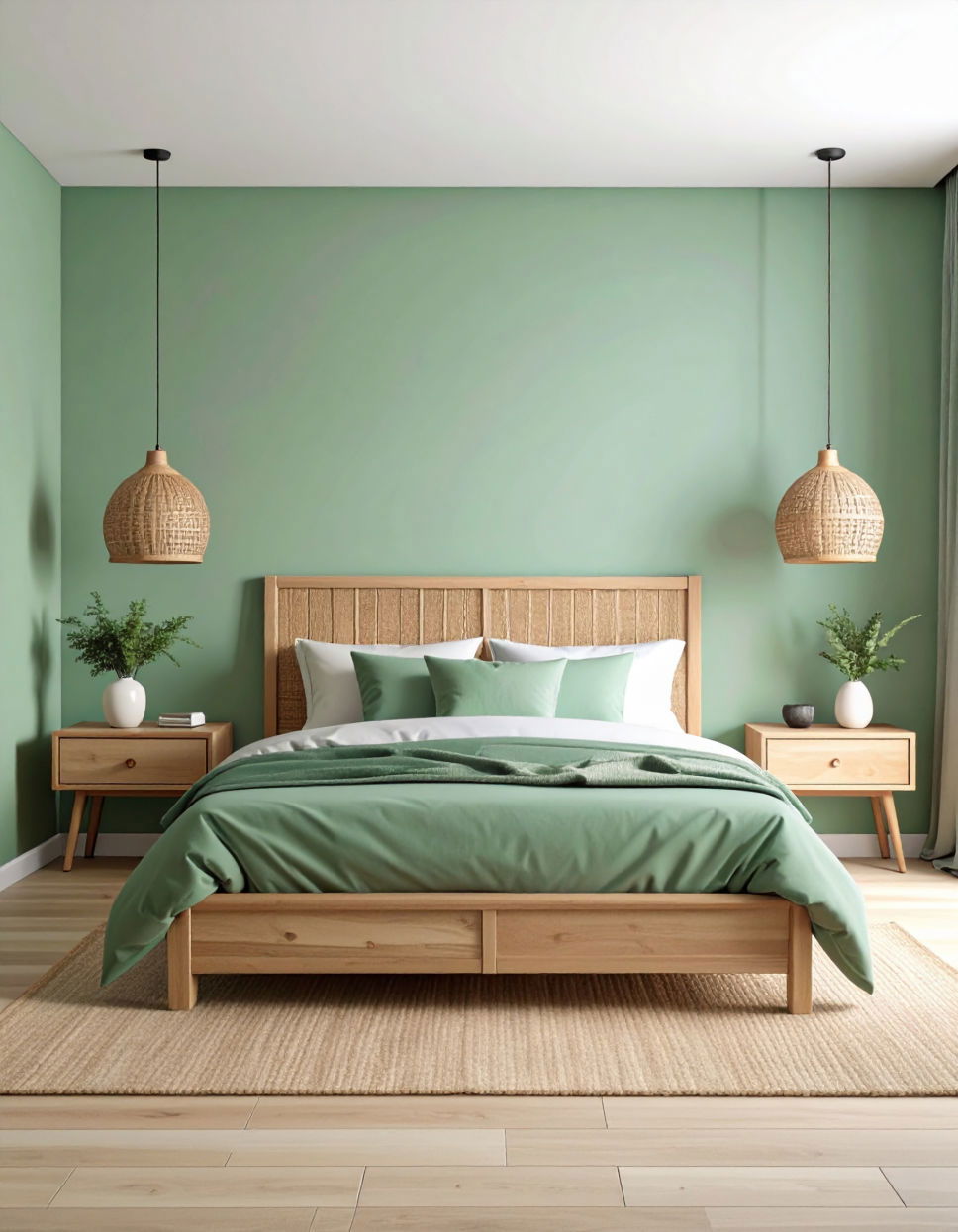 Firefly Soft seafoam green bedroom gentle ocean waves inspiration light airy walls natural