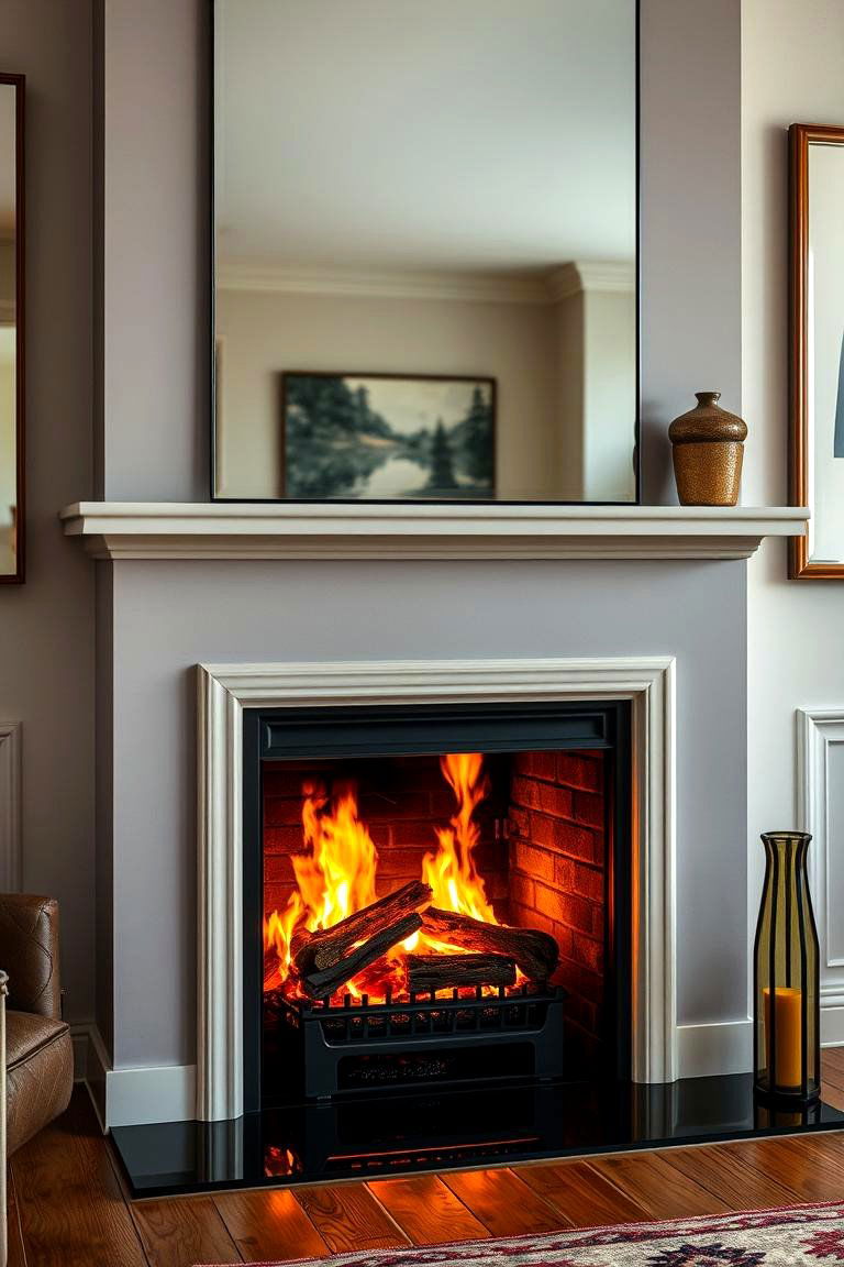 Firelight Reflections - 25 Fireplace Lighting Ideas