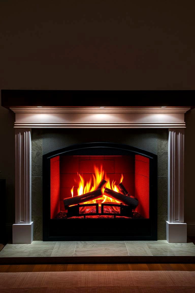 Fireplace Screen Lighting - 25 Fireplace Lighting Ideas