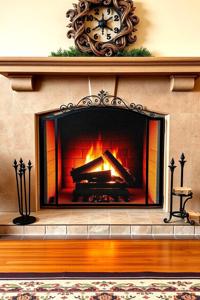 Fireplace Screens for Spark Protection - 25 Traditional Fireplaces