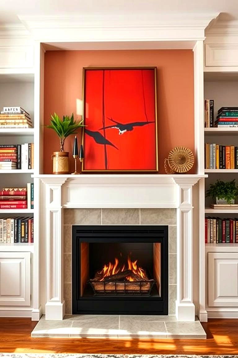 Fireplace with Built in Bookshelves - 25 Fireplace Built-in Ideas