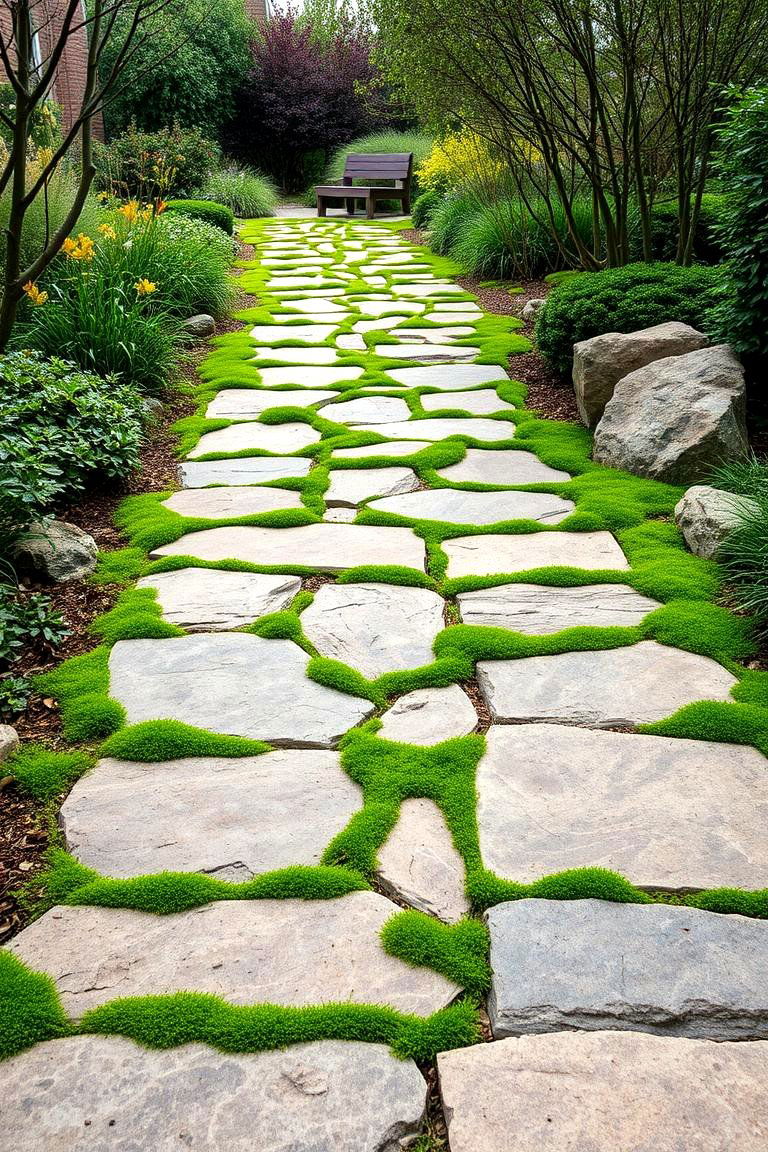 Flagstone Walkways for a Natural Textured Look - 25 Front Walkway Ideas