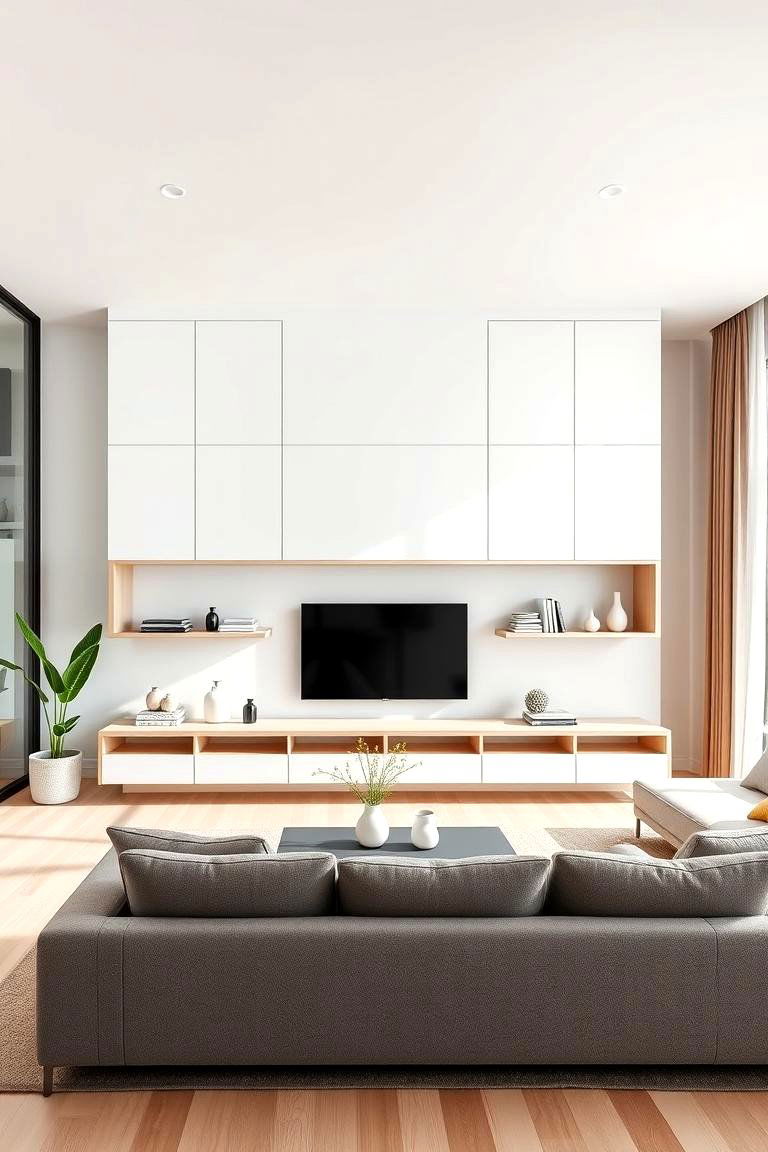 Floating Cabinets for a Contemporary Edge - 25 Floor to Ceiling Cabinets Ideas