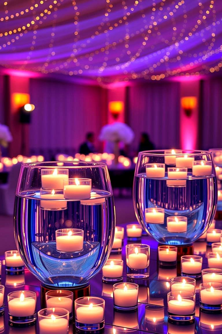 Floating Candles in Water - 25 Fairytale Wedding Ideas