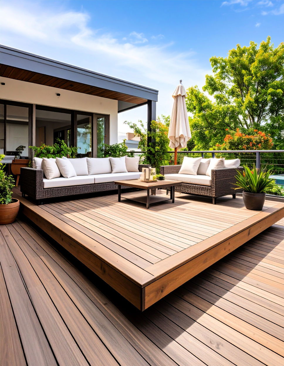 Floating Deck with Built in Seating