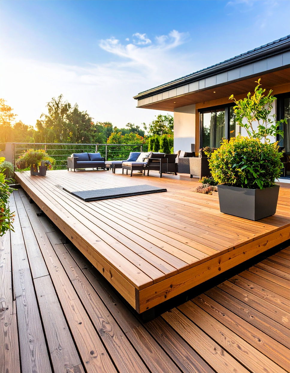 Floating Deck with Recycled Materials