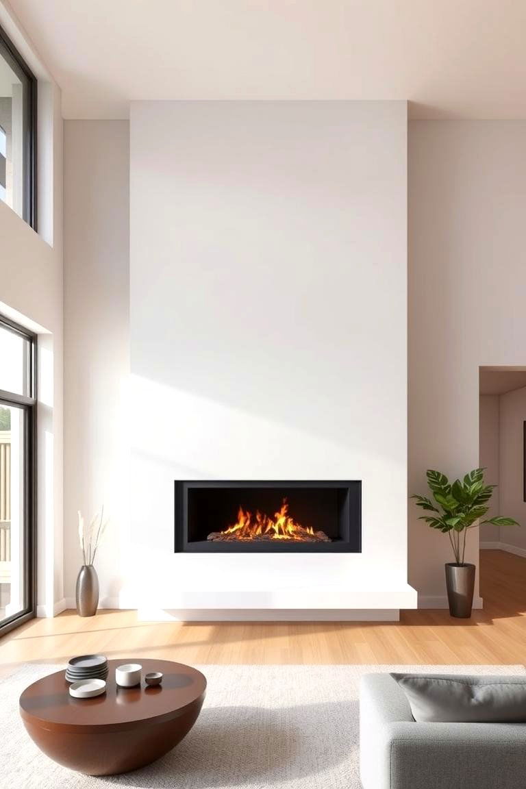 Floating Hearth with Fireplace - 25 Floor to Ceiling Fireplace Ideas