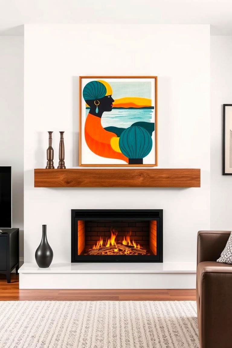 Floating Mantel Fireplace - 25 Fireplace Built-in Ideas