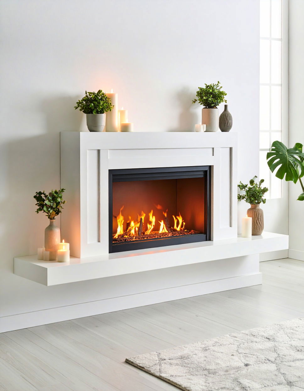 Floating Shelf with Candles