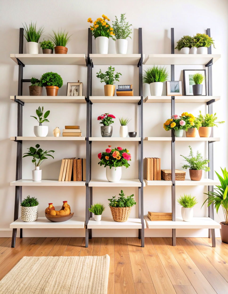 Floating Shelves With a Ladder
