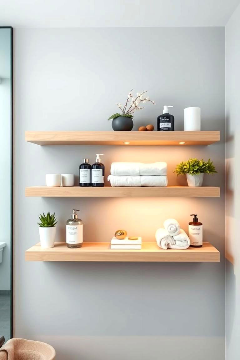 Floating Shelves for Bathrooms - 25 Floating Shelves Ideas