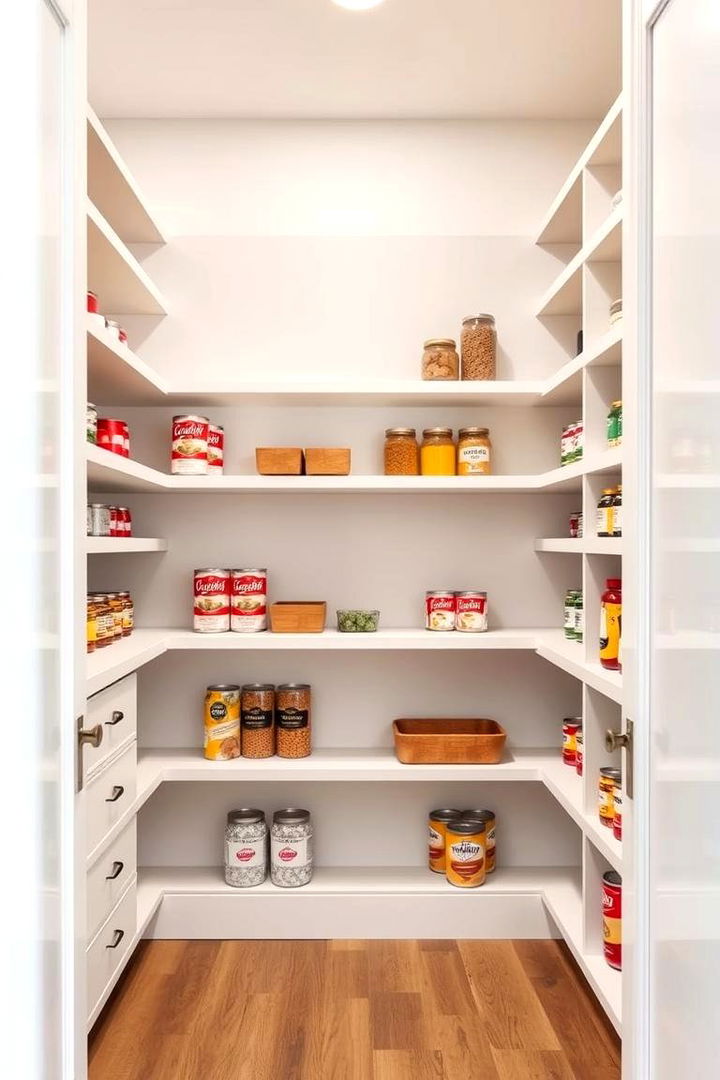 Floating Shelves for a Modern Look - 25 Walk in Pantry Ideas