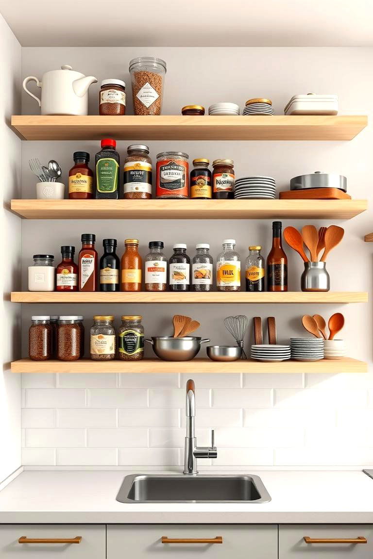 Floating Shelves in the Kitchen - 25 Floating Shelves Ideas