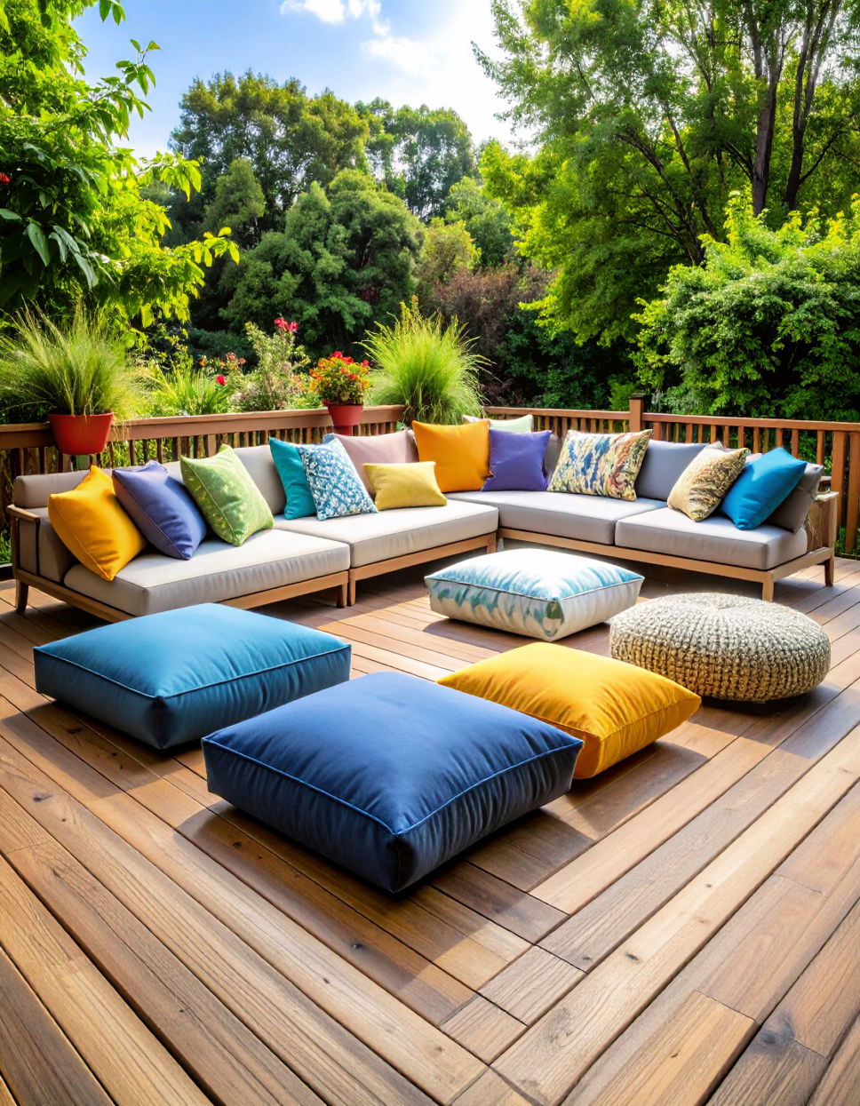 Floor Cushions and Poufs