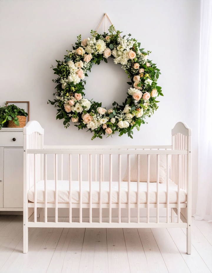 Floral Wreaths for a Charming Wall Display Vintage Nursery Ideas