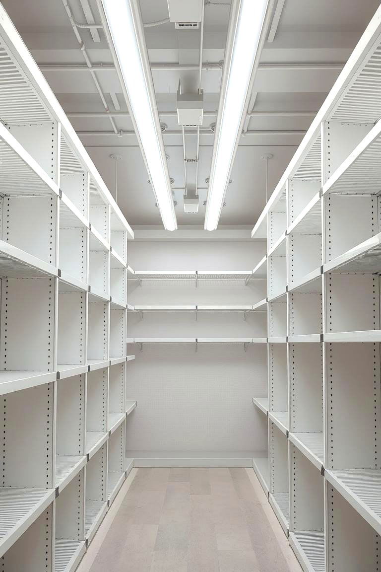 Fluorescent Tube Lights - 25 Closet Lighting Ideas
