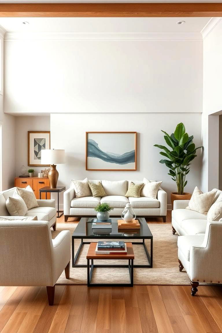 Focus on Clean Simple Lines for Furniture and Decor - 25 Transitional Interior Design Ideas
