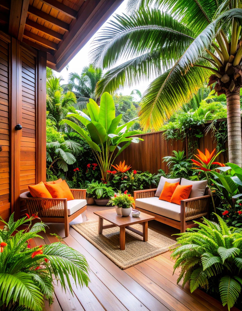 Incorporate Lush Greenery with Tropical Plants - Tropical Patio Ideas