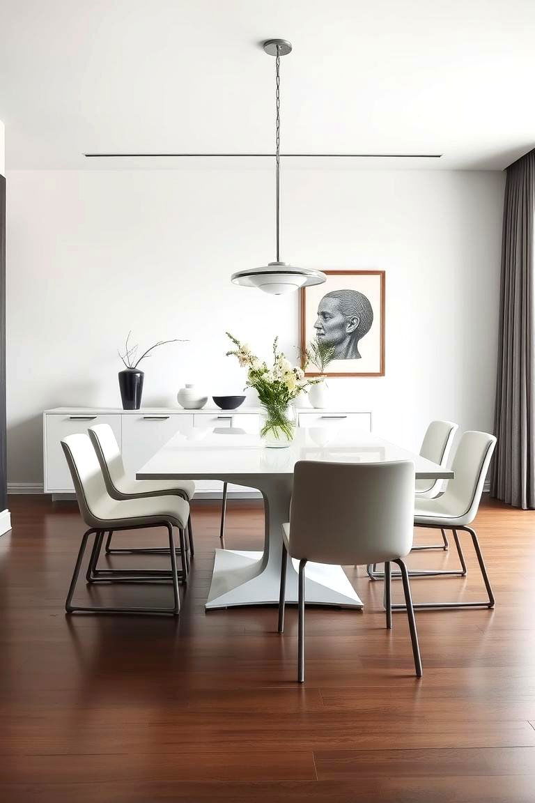 Focus on Simple Sleek Furniture - 25 Transitional Dining Room Ideas