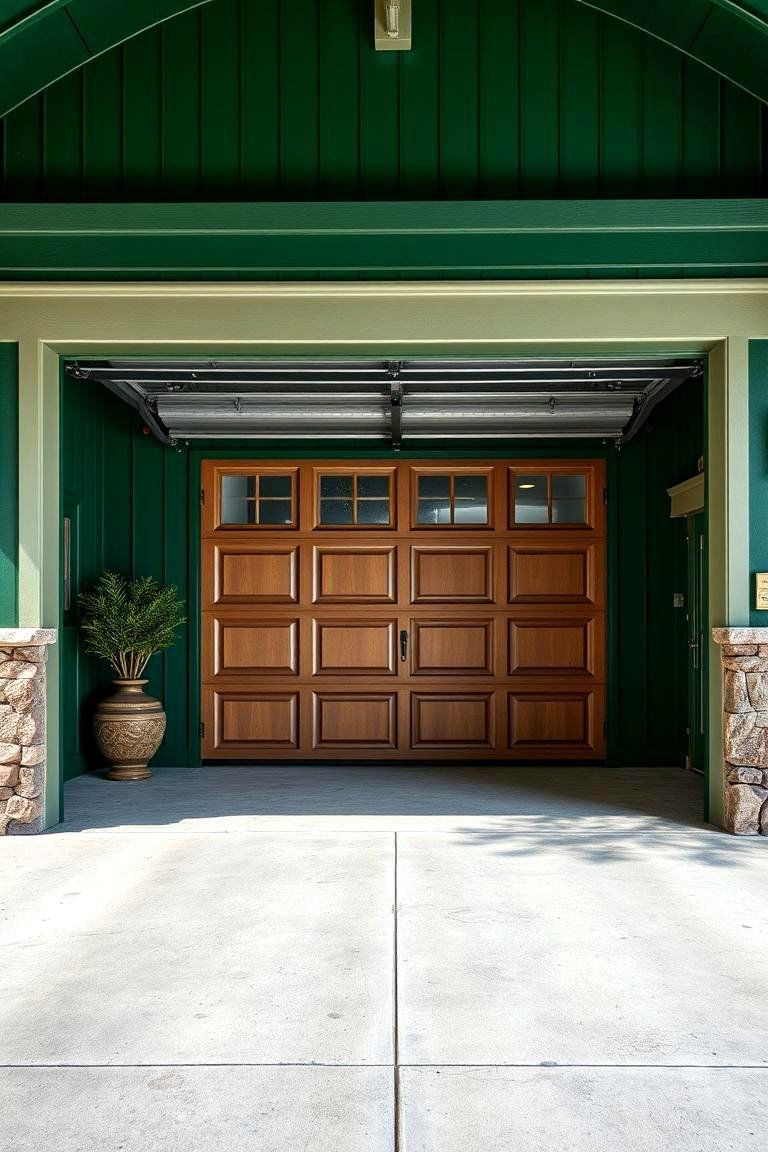 Forest Green for a Bold Natural Statement - 25 Garage Wall Paint Ideas