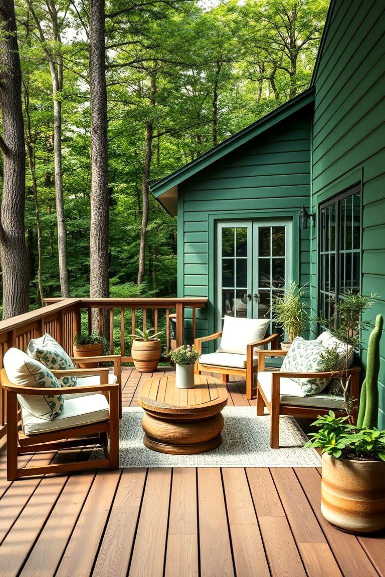 Forest Green for a Nature Inspired Aesthetic - 25 Deck Color Ideas