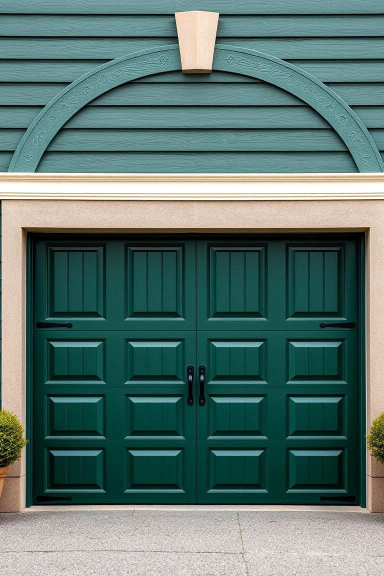Forest Green for a Timeless Elegant Look - 25 Green Garage Door Ideas