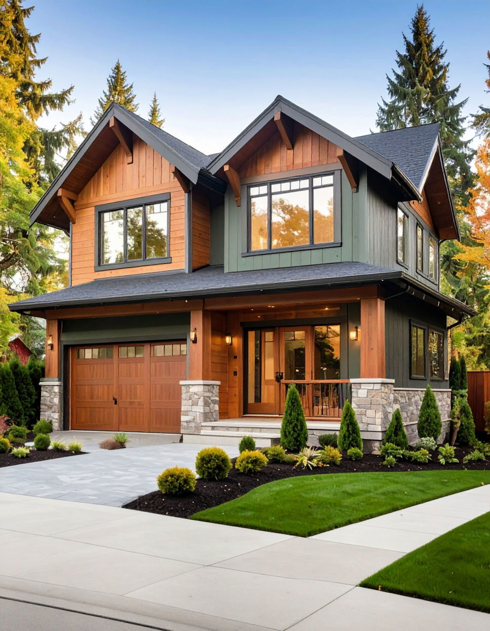 Forest Green with Brass Accents for a Luxe Touch
