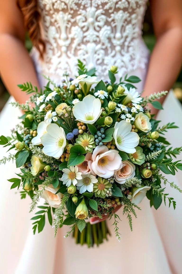 Forest Inspired Bridal Bouquet - 25 Fairytale Wedding Ideas