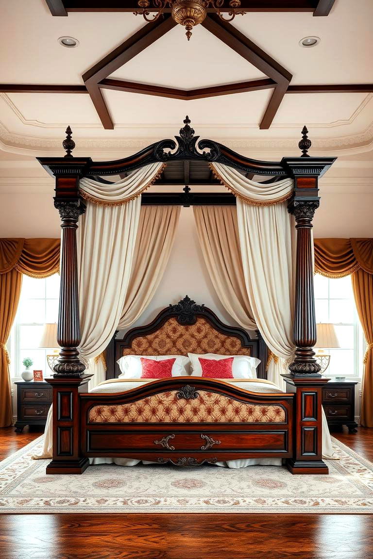 Four Poster Bed for a Regal Feel - 25 Unique Bed Design Ideas