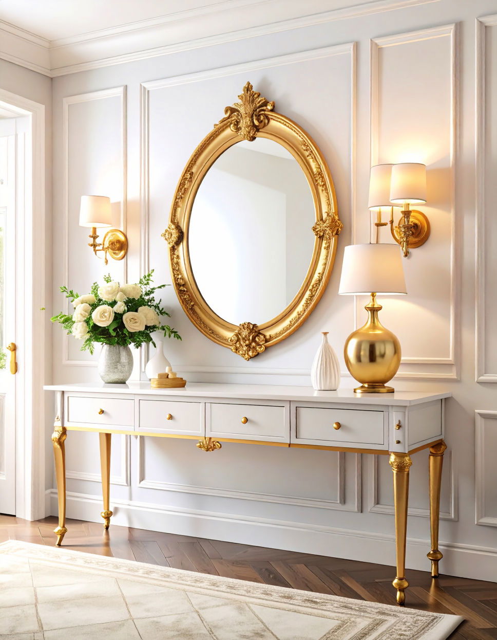 Foyer Metallic Accents