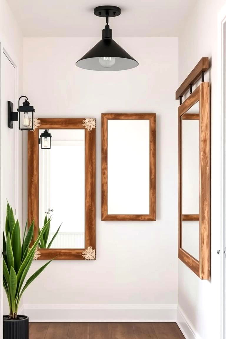 Framed Mirrors with Farmhouse Frames - 25 Farmhouse Wall Decor Ideas