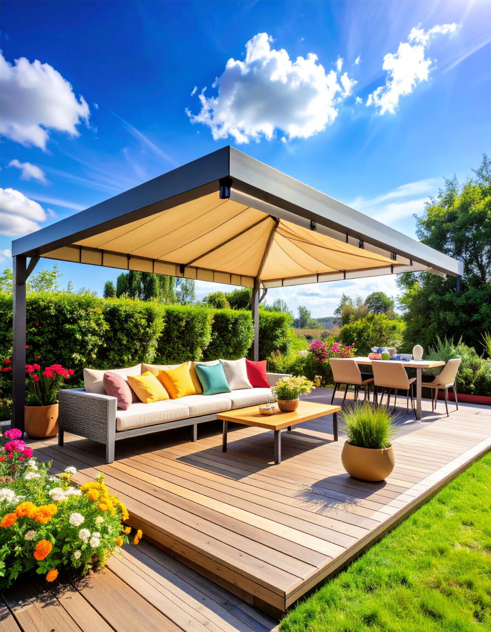 Freestanding Awnings for Independent Spaces