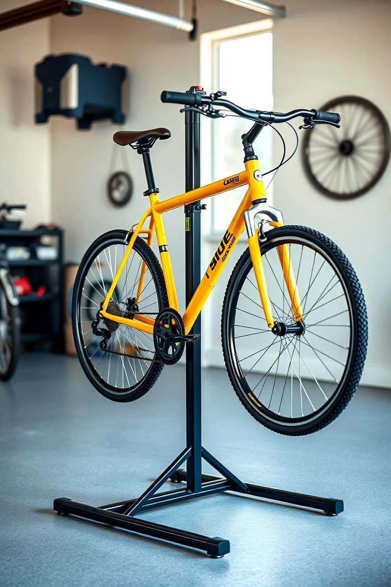 Freestanding Bike Stand - 25 Garage Bike Storage Ideas