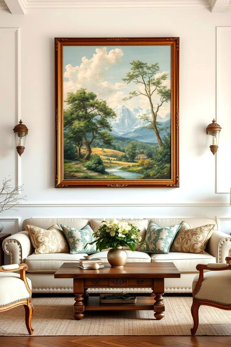 French Country Art for a Personal Touch - 25 French Country Living Room Ideas