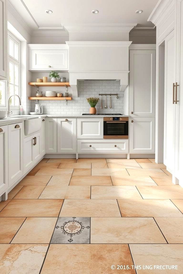 French Pattern Travertine Layout - 25 Travertine Floor Kitchen Ideas